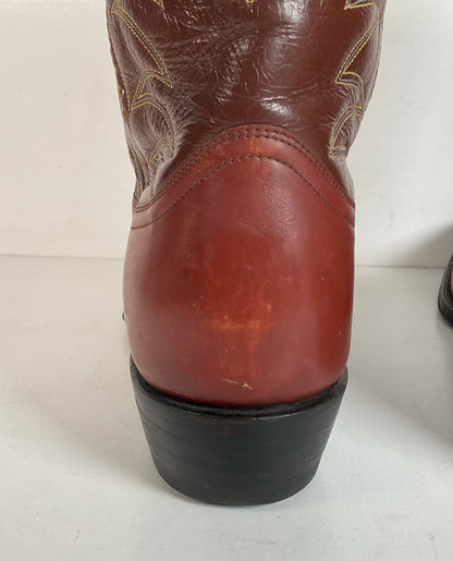 1960s Justin Pee Wee Cowboy Boots 10 D Shorty
