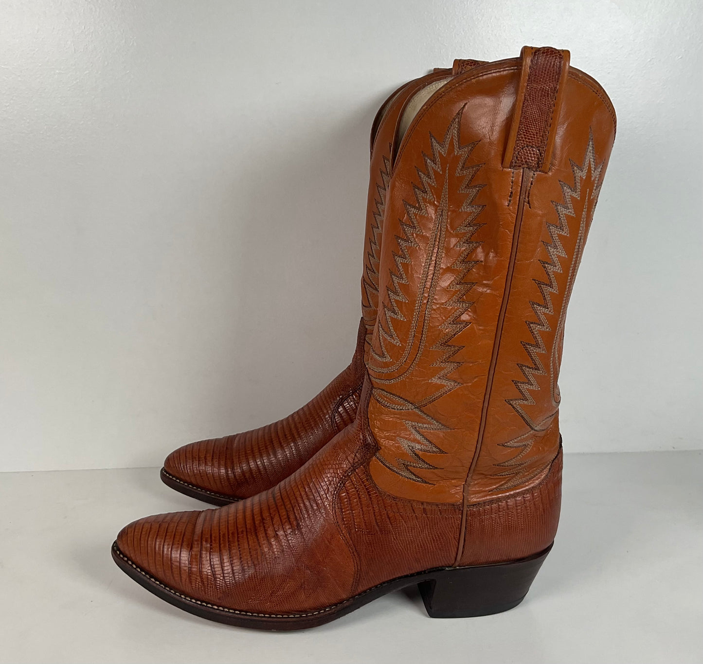 Vintage Dan Post Teju Lizard Cowboy Boots | USA Made | Men’s 10.5