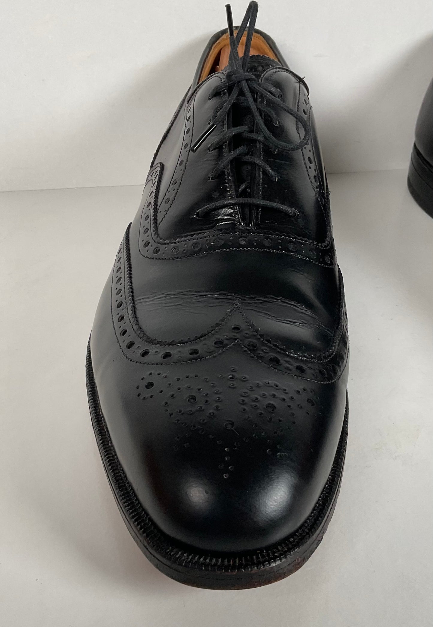 Vintage Johnston Murphy Oxford Shoes | USA Made | Classic Black | Men’s 12 D