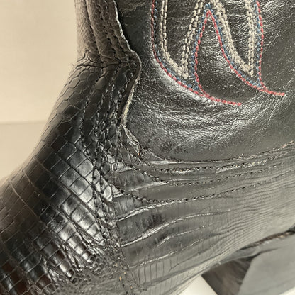 Vintage Nocona Teju Lizard Cowboy Boots | Extra Narrow | Men’s 11.5 A