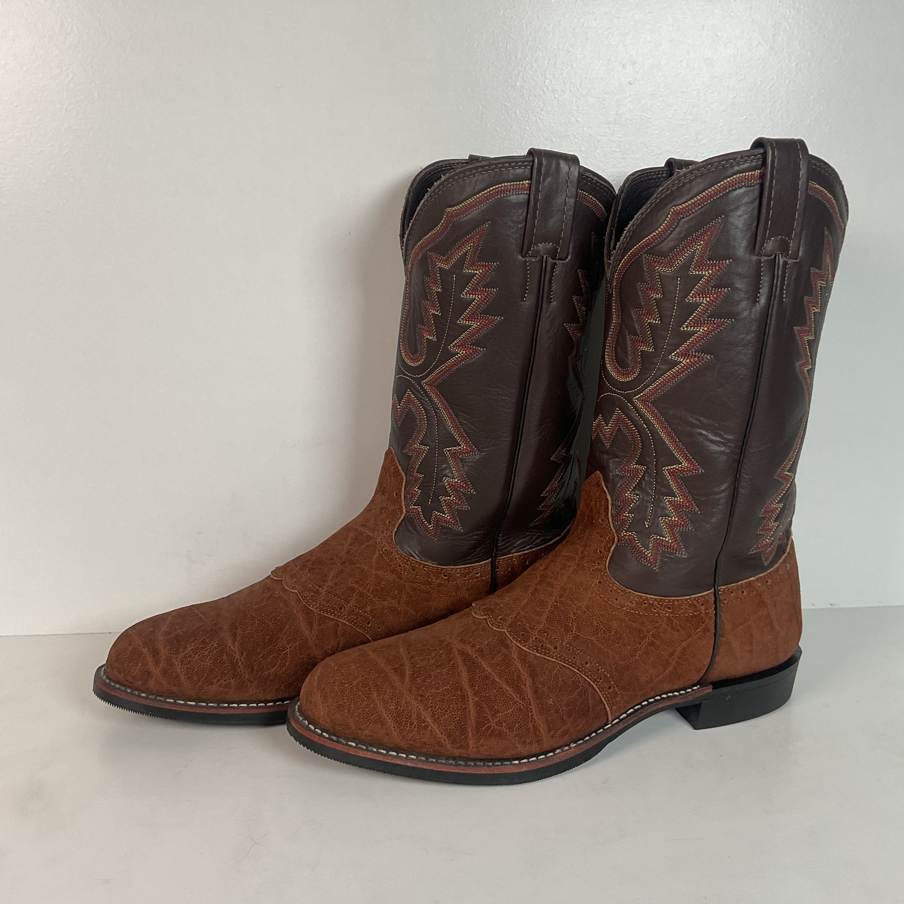 Vintage Larry Mahan Sanded Elephant Roper Boots | Exotic | USA Made ...