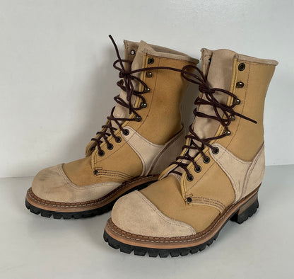 Vintage Georgia Safety Toe Combat Boots | Desert Suede | 5.5 E |Women’s 7