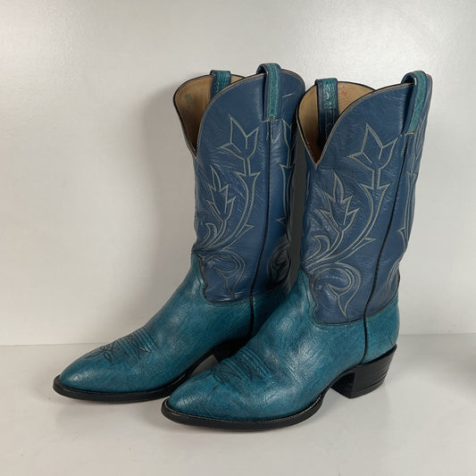 Vintage Hondo Antelope Cowboy Boots | Exotic | Powder Blue | Men’s 11 D