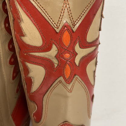 Vintage Capezio Butterfly Cowgirl Boots | Tooled Inlays | USA Made | Women’s 8 M