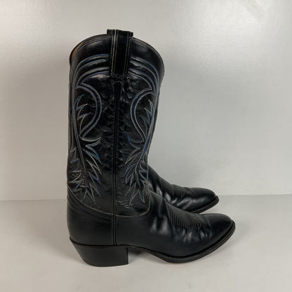 Vintage Tony Lama Cowboy Boots | Gold Label | Black | Extra Narrow | Men’s 11 A