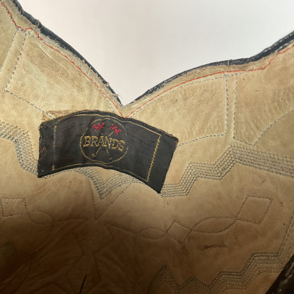 Diamondback Rattlesnake Cowboy Boots | Custom Made | Collar Overlay | Men’s 10 B