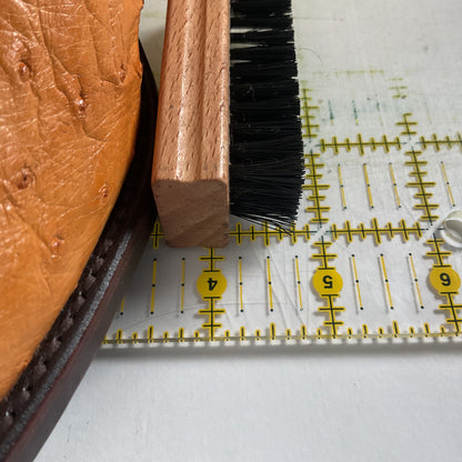 Vintage J. Chisholm Men’s Butterscotch Ostrich 7.5 D USA Made Exotic Pin Quill