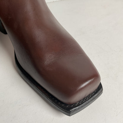 1970s Rodeo Chunky Campus Boots Men’s 9 D Cutter Toe USA Made