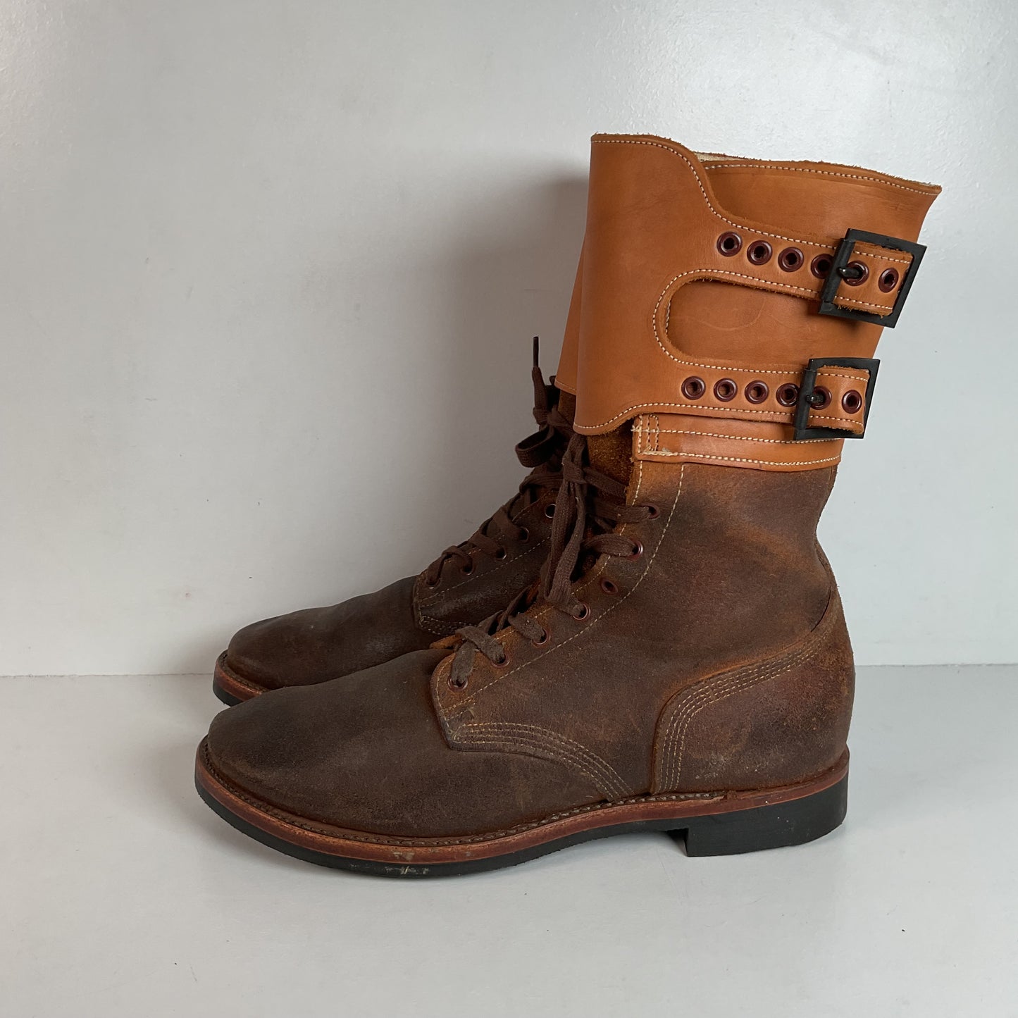 WWII Impression’s Double Buckle Tanker Boots 12 D World War II USA Made