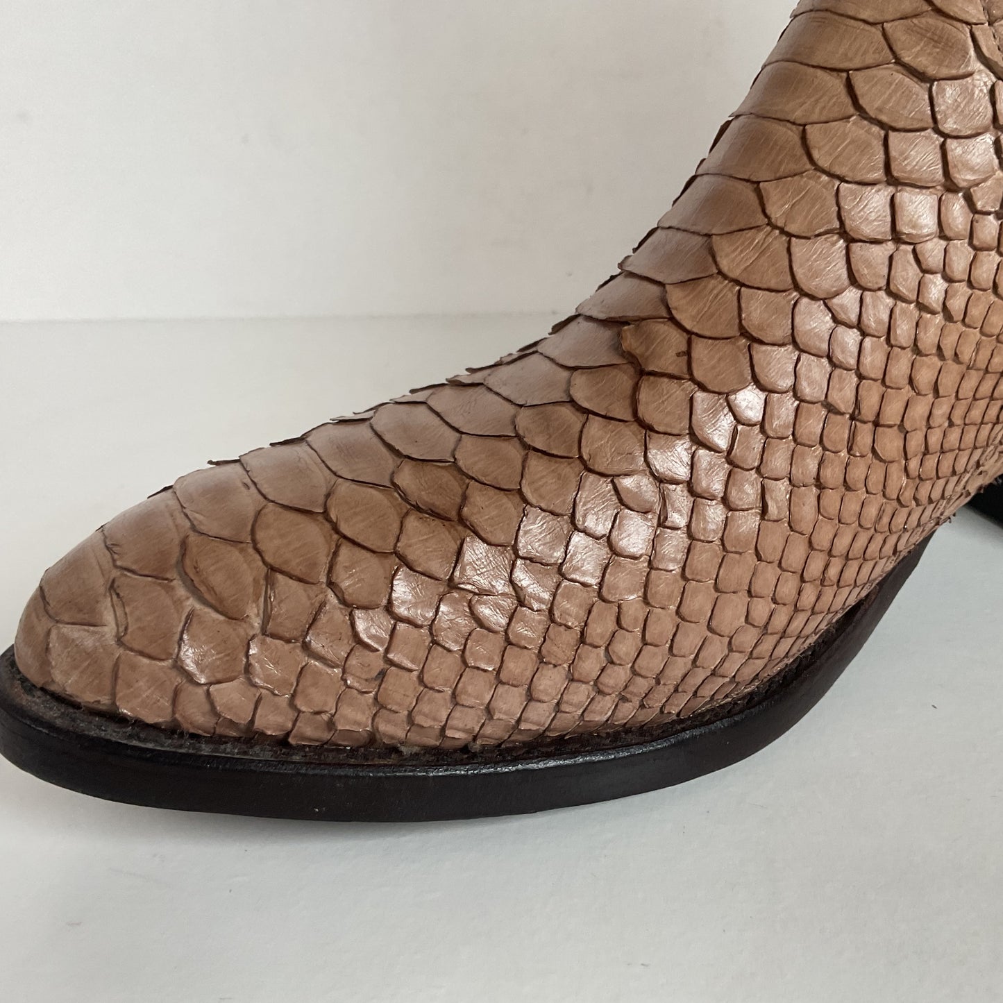 Vintage Tony Lama Python Cowboy Boots | Snakeskin | Gold Label | 10.5 D
