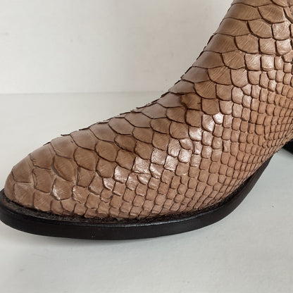 Vintage Tony Lama Python Cowboy Boots | Snakeskin | Gold Label | 10.5 D