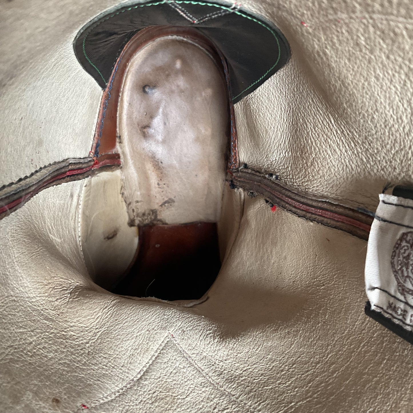 Olathe Western Roper Boots | Red & Black Calf | USA Made | Men’s 9 D