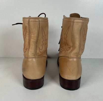 Vintage Larry Mahan Packer Boots | Cowgirl | Lace Up | USA Made | Women’s 8 M