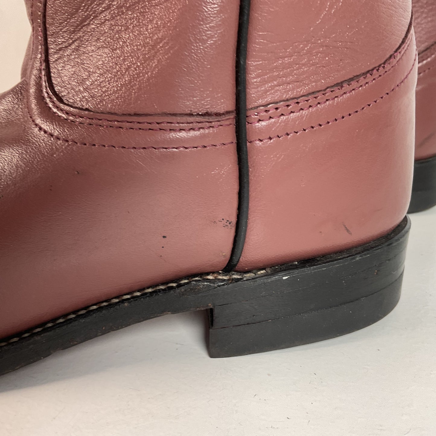Justin Cowgirl Roper Boots | USA Made | Purple Mauve | Women’s 7 B