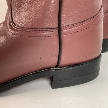 Justin Cowgirl Roper Boots | USA Made | Purple Mauve | Women’s 7 B