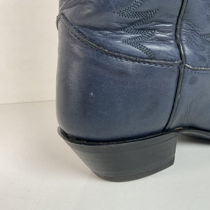 Vintage Nocona Deertan Cowboy Boots | USA Made | Blue | Men’s 7.5 | Women’s 8.5