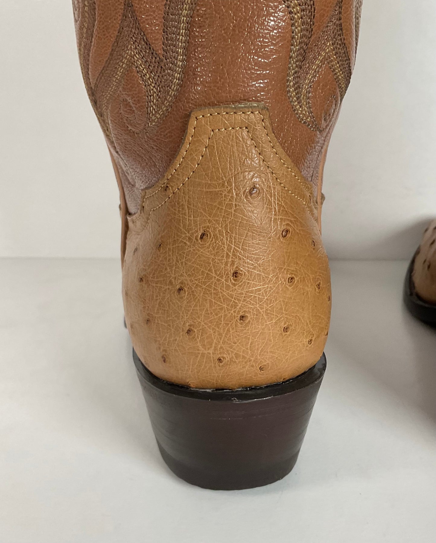 Tony Lama Full Quill Ostrich Cowboy Boots | USA Made | Men’s 6 EE | Women’s 7