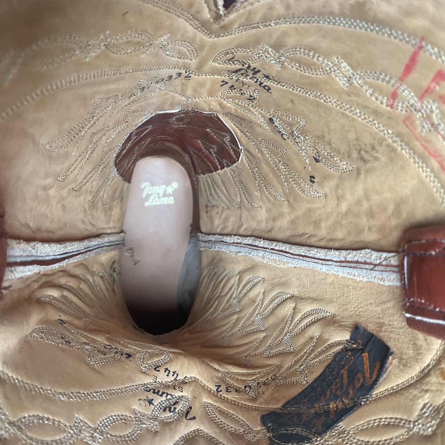Vintage Tony Lama Tall Cowgirl Boots | Gold Label | Men’s 6.5 C | Women’s 7.5