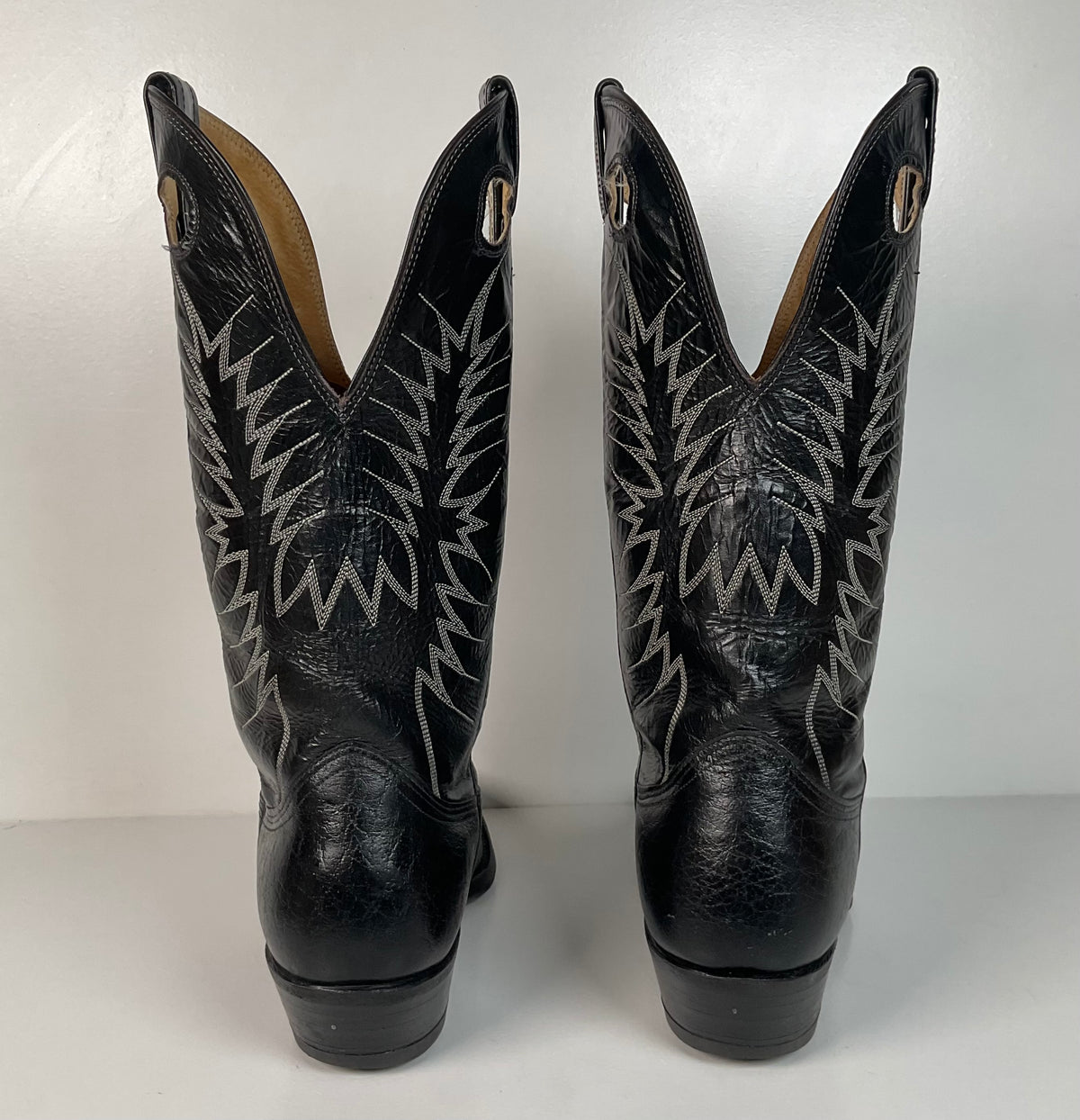 Vintage Nocona Caribou Buckaroo Cowboy Boots | Exotic | Black | Men’s 9.5 D