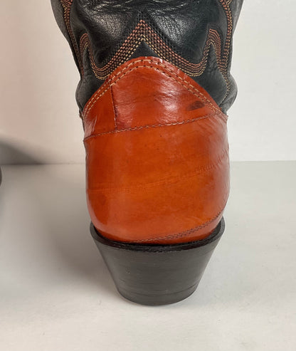 Vintage Nocona Eel Cowgirl Boots | USA Made | Exotic | Men’s 7.5 C | Women’s 8.5