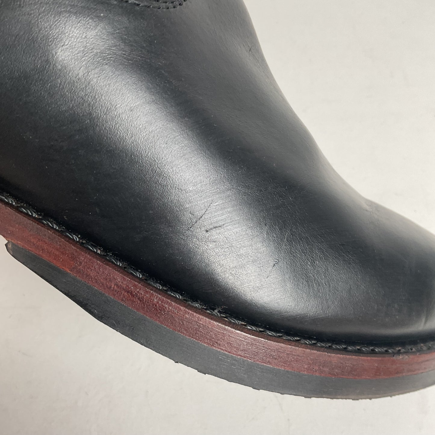 Frye John Addison Engineer Boots 11.5 M USA Made Black Calf