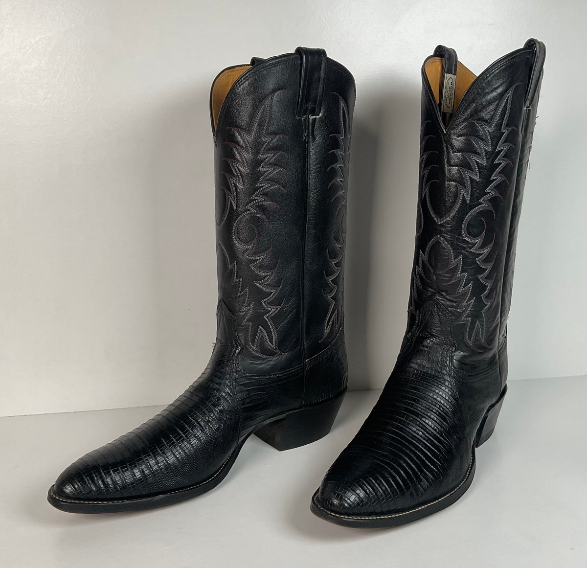 Vintage Nocona Teju Lizard Cowboy Boots | Extra Narrow | Men’s 11.5 A