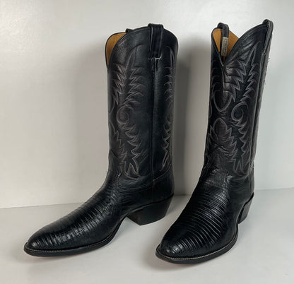 Vintage Nocona Teju Lizard Cowboy Boots | Extra Narrow | Men’s 11.5 A