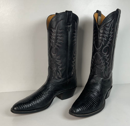 Vintage Nocona Teju Lizard Cowboy Boots | Extra Narrow | Men’s 11.5 A