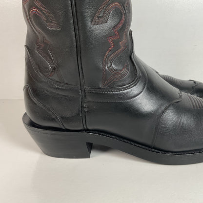 Olathe Tall Buckaroo Boots | Black | Thick Hide | USA Made | Men’s 9.5 D
