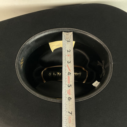 Vintage Milano Larry Mahan Cowboy Hat 6 5/8 Ridgetop Black 5X USA Made