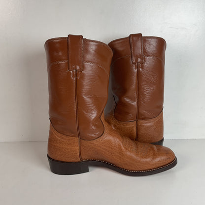 Vintage J. Chisholm Bullhide Roper Boots 9 D USA Made Original Box
