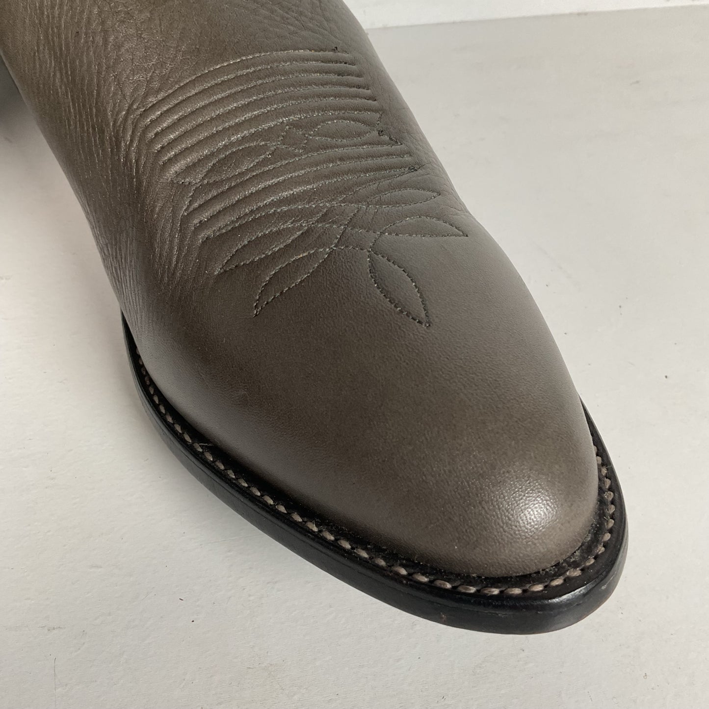 Vintage Nocona Bull Shoulder Cowboy Boots | USA Made | Grey | Men’s 12 D