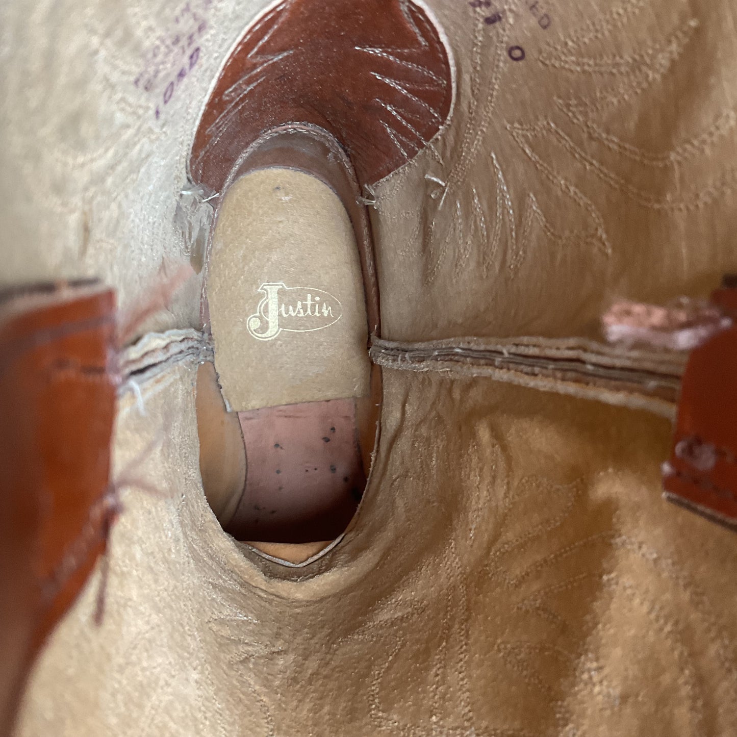 Vintage Justin Redwood Cowboy Boots | USA Made | 10.5 D