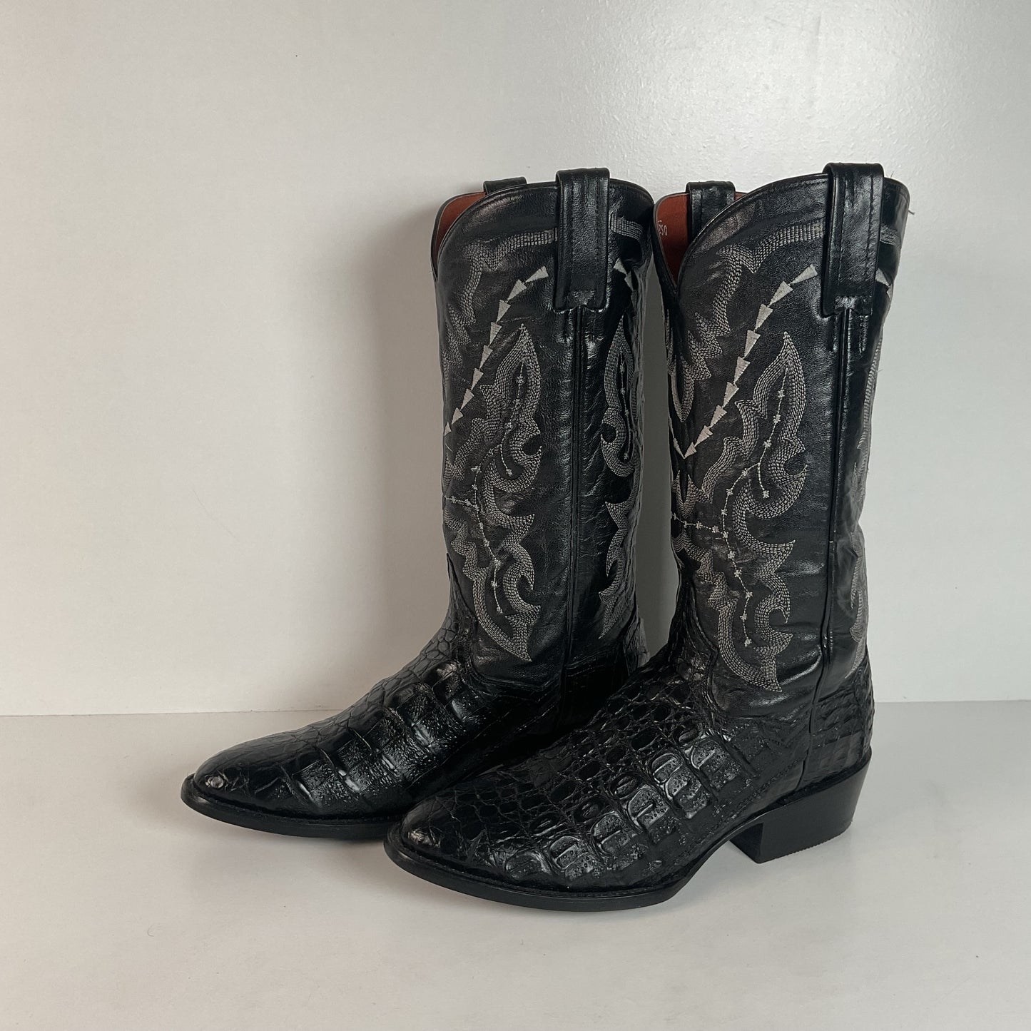 Dan Post Caiman Crocodile Cowboy Boots | Exotic | Blac | Men’s 7.5 D