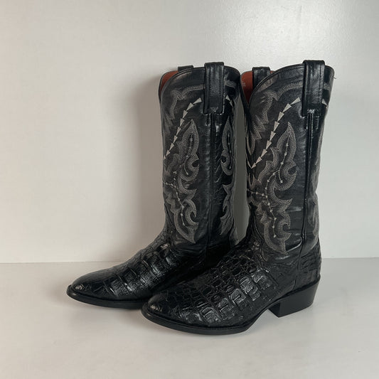 Dan Post Caiman Crocodile Cowboy Boots | Exotic | Blac | Men’s 7.5 D