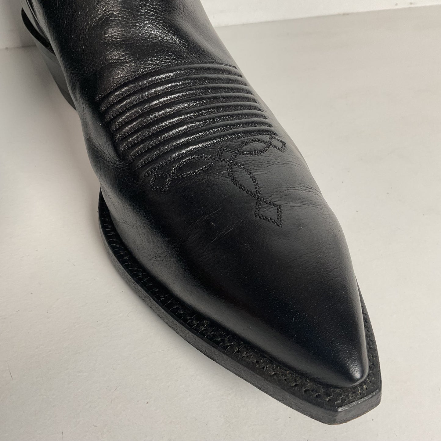 Vintage Justin Buffalo Calf Cowboy Boots | USA Made | Black Cherry | Men’s 10 D