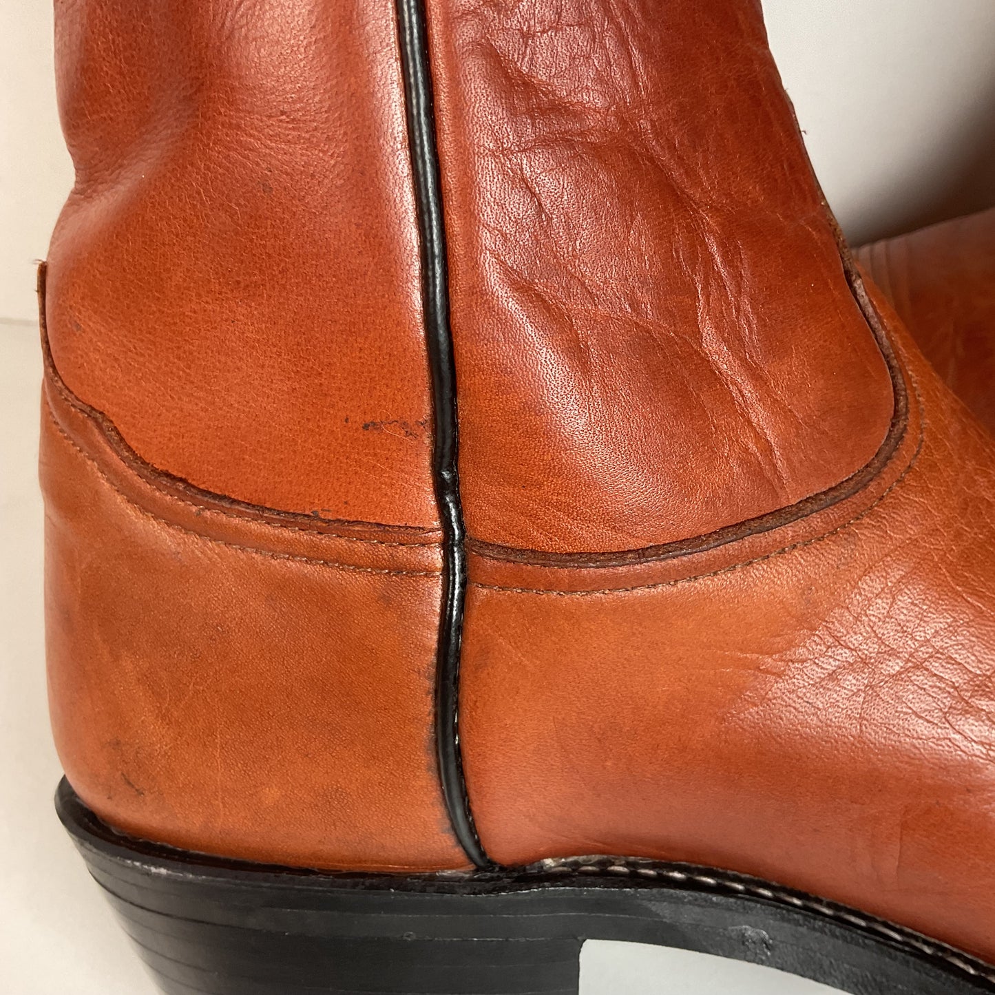 Tony Lama Classic Brown Cowboy Boots | Vibram Lug | 12 D
