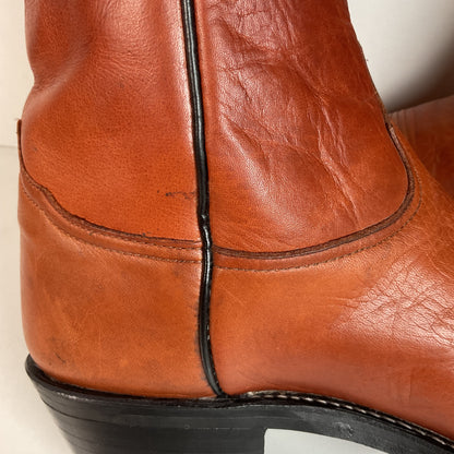 Tony Lama Classic Brown Cowboy Boots | Vibram Lug | 12 D