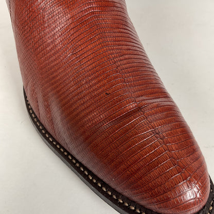 Vintage Tony Lama Teju Lizard Cowboy Boots | Gold Label | Narrow | Men’s 9.5 B