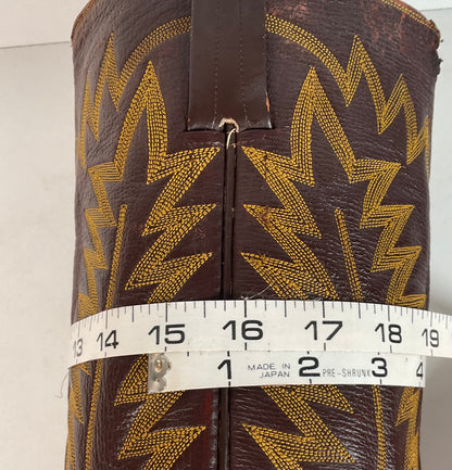 Vintage 1960s Stove Pipe Cowboy Boots 9-9.5 Exotic Shark Skin Custom Made