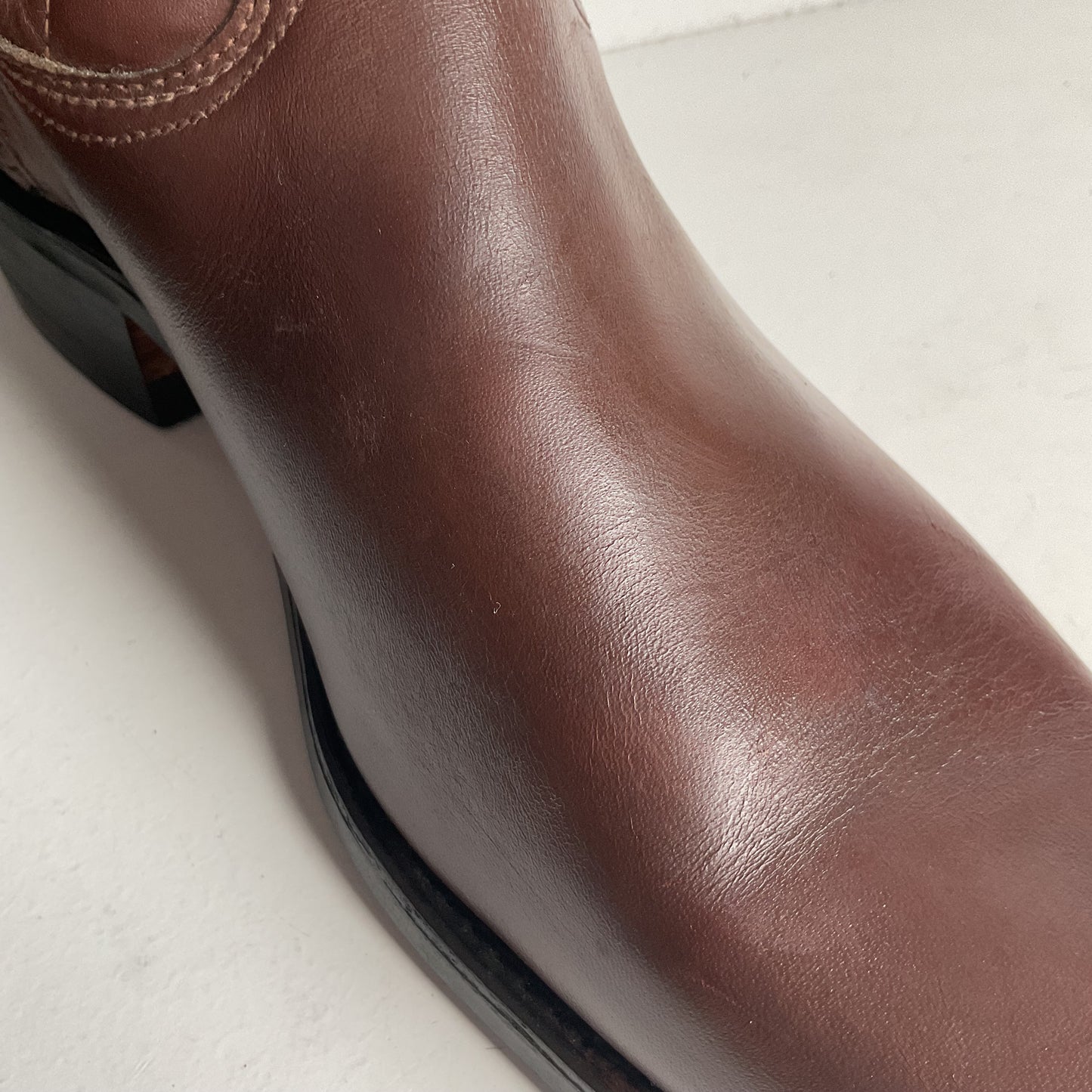 1970s Rodeo Chunky Campus Boots Men’s 9 D Cutter Toe USA Made