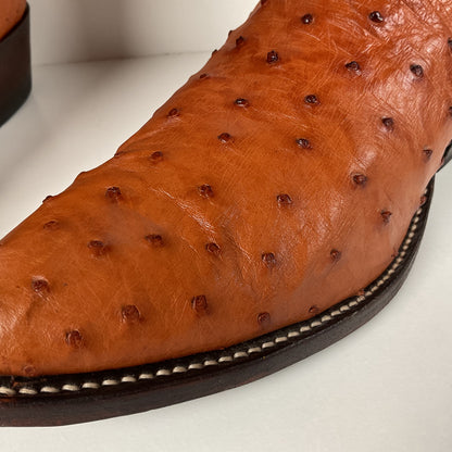 Justin Full Ostrich Quill Cowboy Boots | Exotic | USA Made | Men’s 10 D