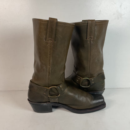 Women’s Frye 12 R Harness Boots 11 M Olive Brown Retired