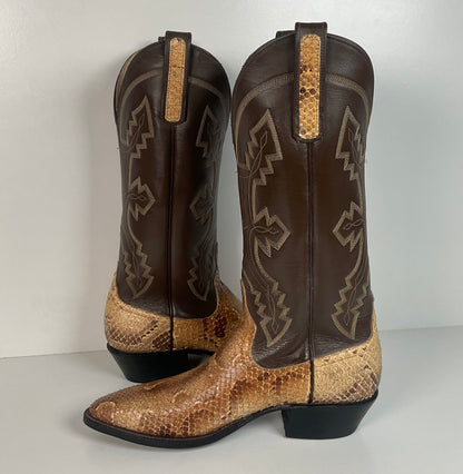 Anderson Bean Boa Snake Cowboy Boots | Exotic | USA Made | Men’s 6 | Women’s 7 B