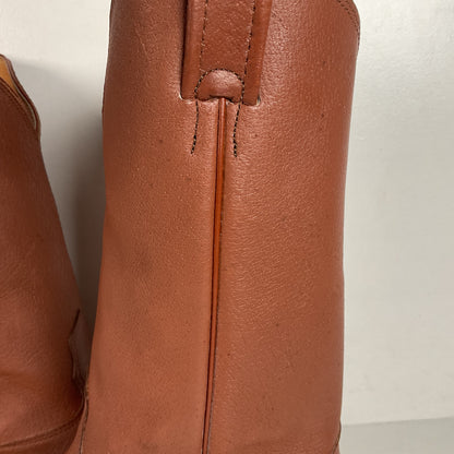 Vintage Nocona Pig Skin Cowboy Boots | Rust Brown | USA Made | Men’s 10 EEE