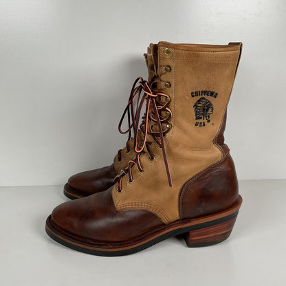 Vintage Chippewa Crazy Horse Packer Boots | USA Made | Men’s 9 D