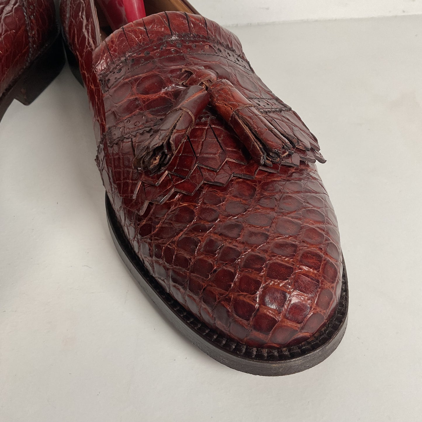 Vintage Foster Rainey Tassel Loafers | Full Crocodile | Exotic | Men’s 12