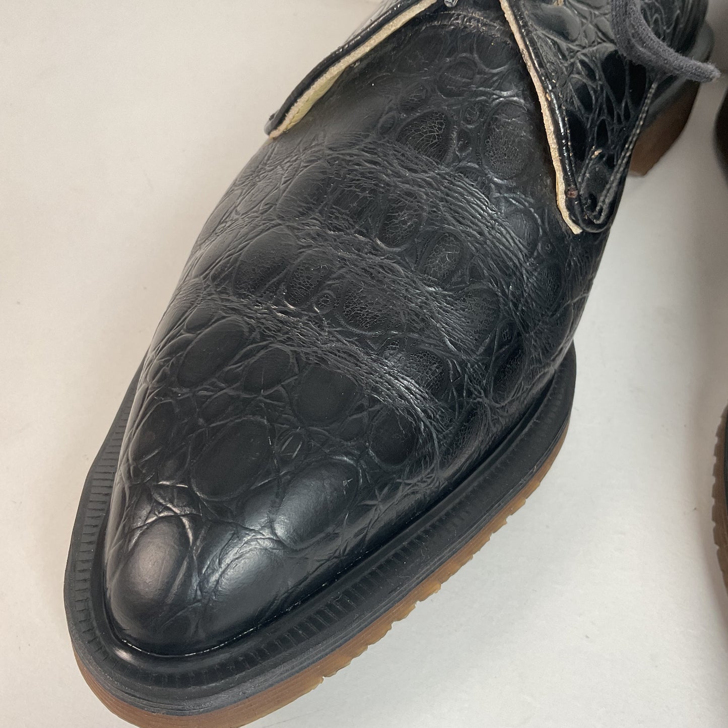 Vintage Dr. Martens Crocodile Embossed Derby Shoes Men’s 8 UK | 9 US England