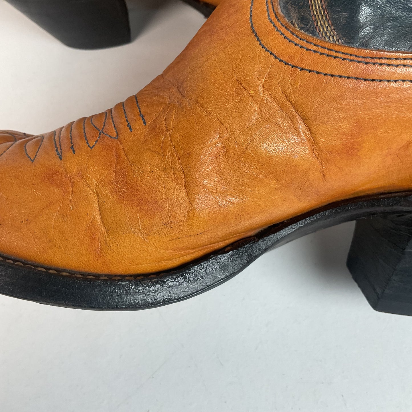 Vintage Nocona Butterscotch Cowgirl Boots 7 B USA Made