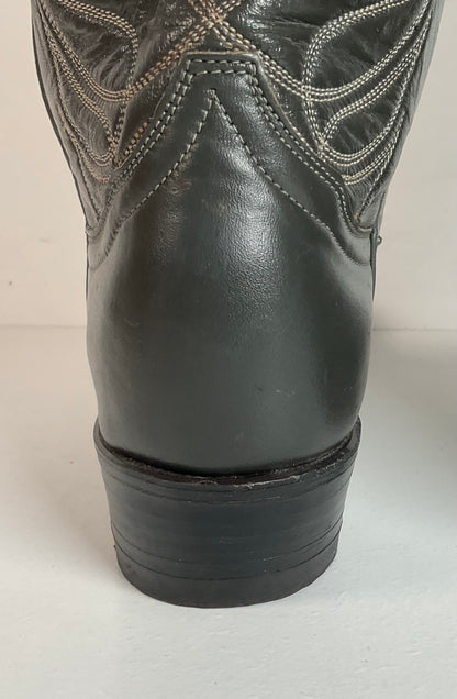 Vintage Tony Lama Gold Label Cowgirl Boots 6.5 B Grey Lizard Teju